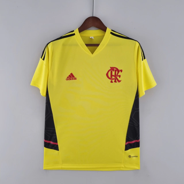 Camisa Flamengo Treino 22-23-Amarela por R$ 149,90-Frete Grátis
