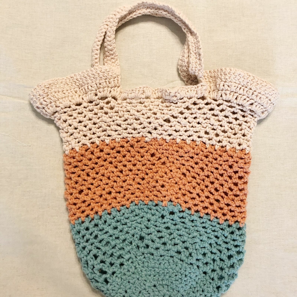 Bolsa Redonda Chica Reutilizable Algodón Tejida Crochet