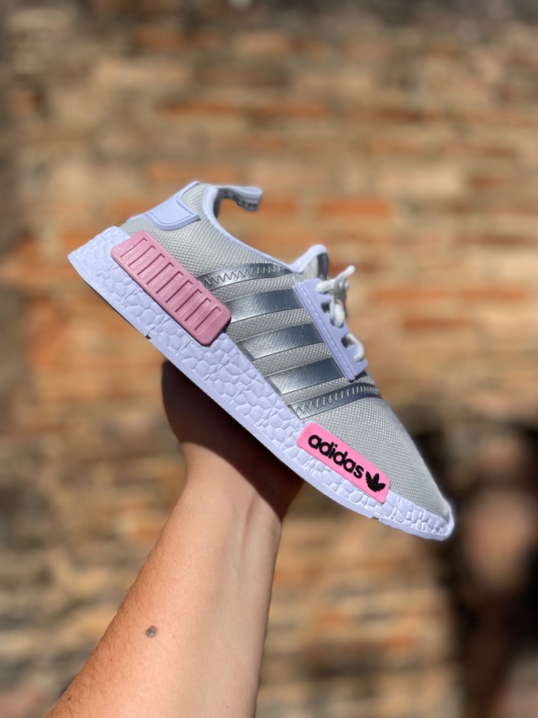 tênis adidas nmd cinza com rosa