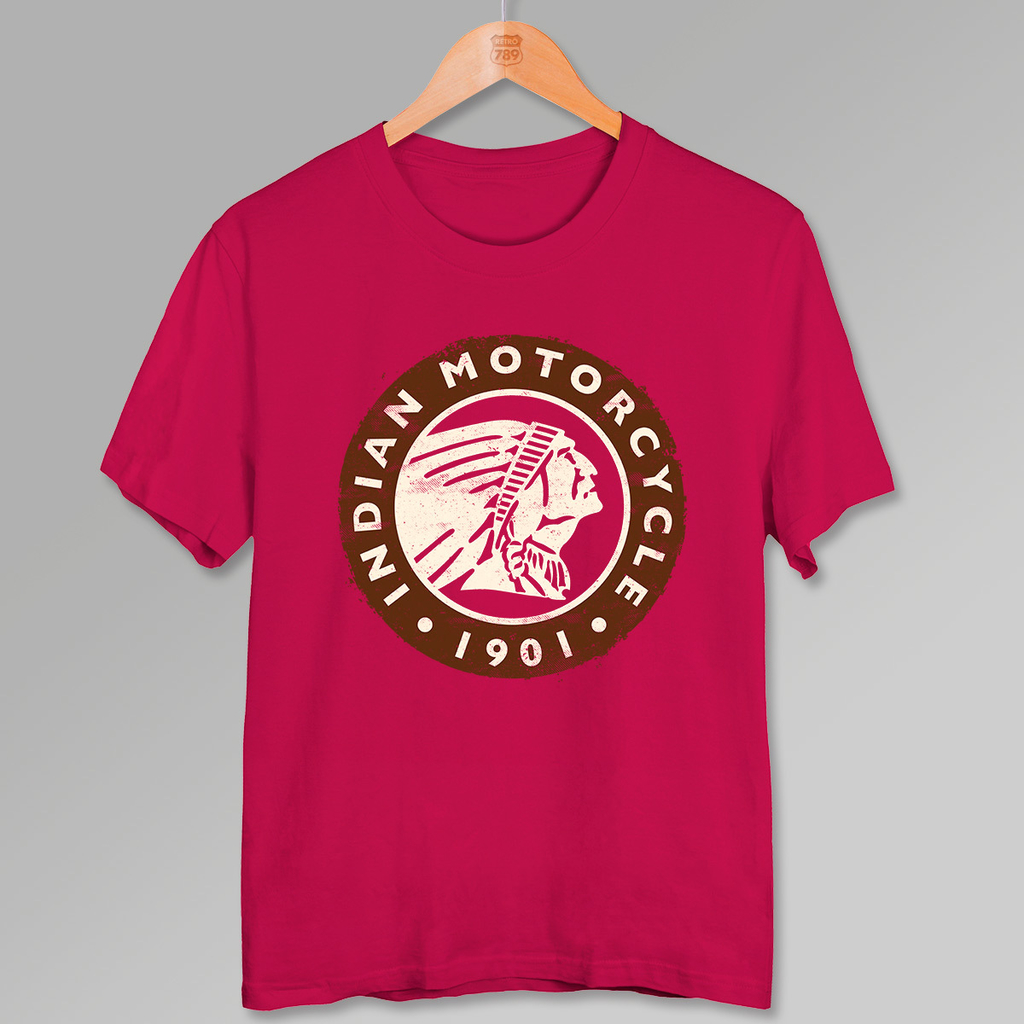 Camiseta Indian Motorcycles Logo Vintage Unissex