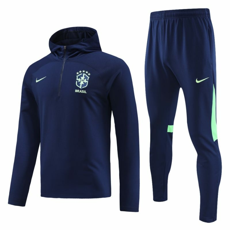 Conjunto Brasil Nike 23/24 Com Touca - Azul