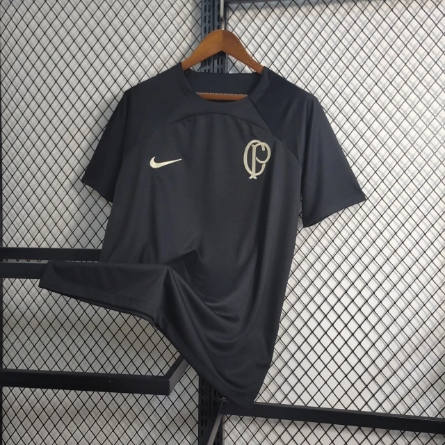 Camisa Corinthians Pré Jogo 22/23 Nike Masculina Preta - Frete Grát