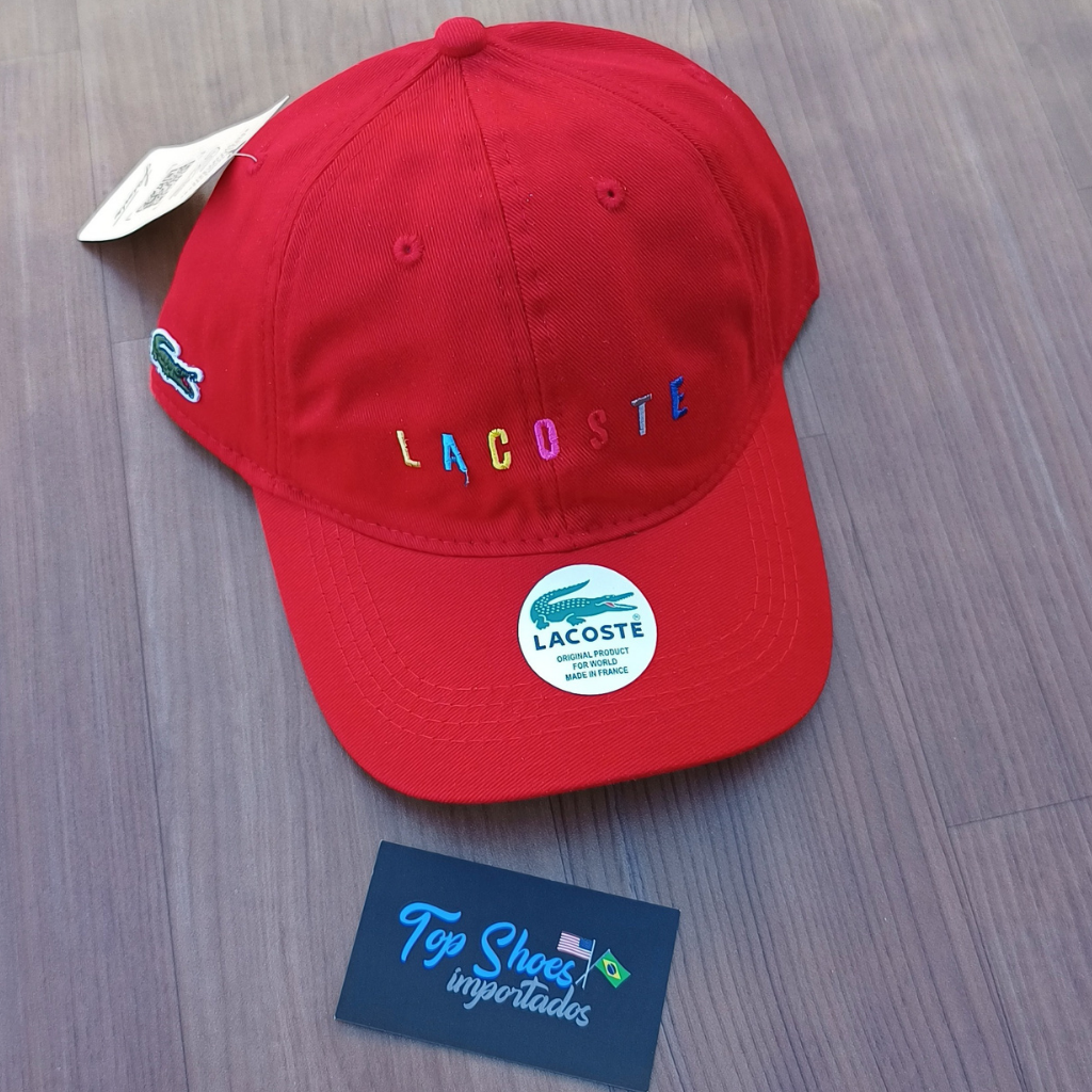 Boné Lacoste Vermelho - SL CAPS