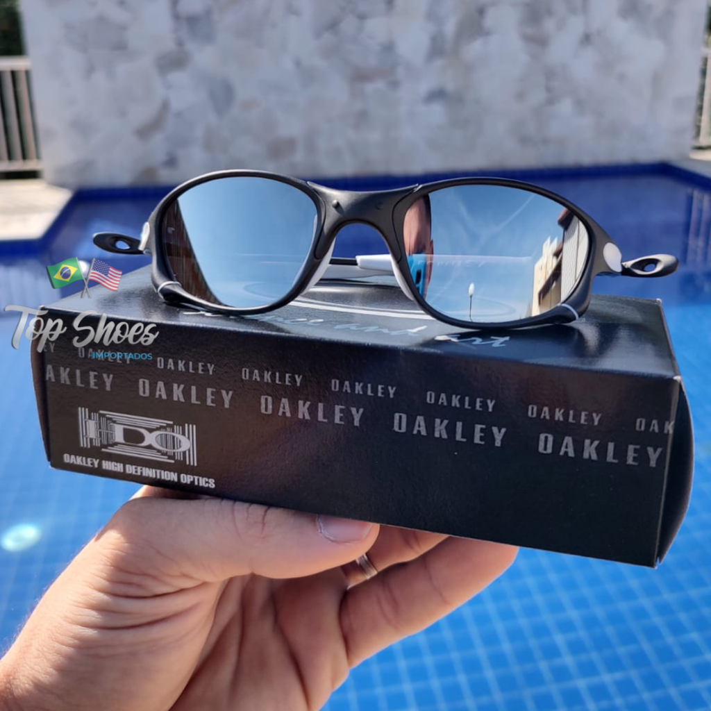 Óculos Oakley Double-x Lente Espelhada c/ Borrachinhas Brancas