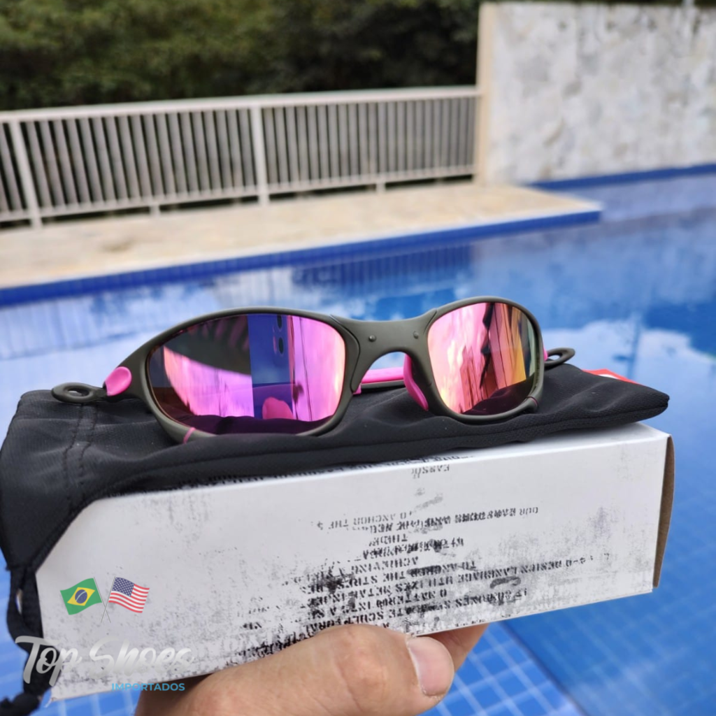 Óculos da Oakley Double X Lente Azul e Rosa