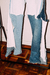 Calça Jeans Pantalona Cintura Baixa Rework Bermuda - Tam 36 na internet
