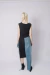 Saia longa Upcycling Retalhos Jeans Ajustável - loja online