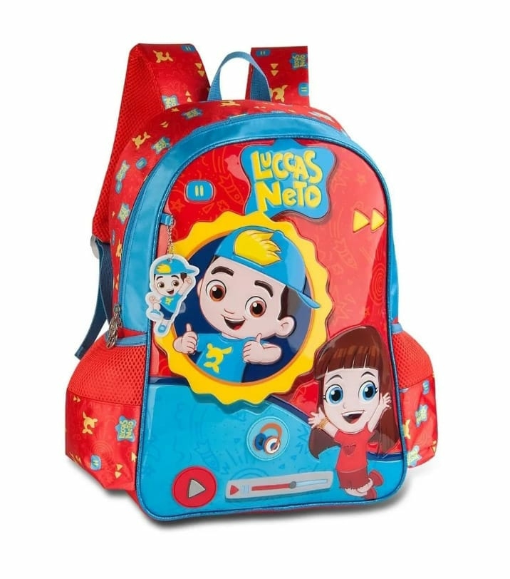 Mochila Infantil Escolar Luccas Neto Rodinha Aventureiros