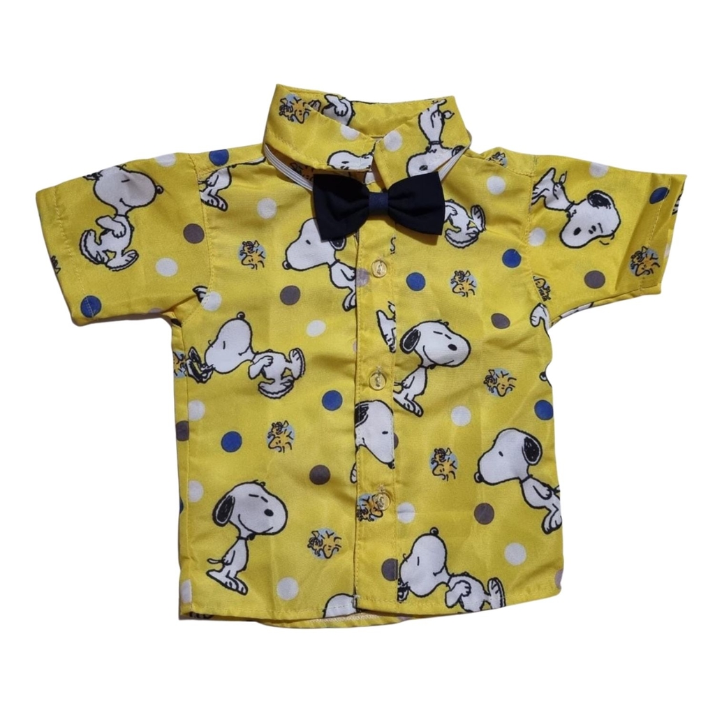 Camisa Social Infantil do Snoopy Com Gravata RN a 6 anos
