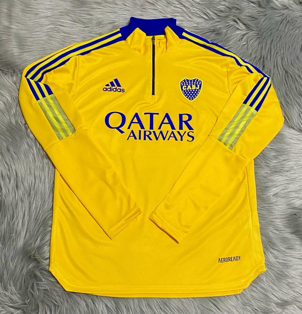 Buzo Boca Jrs. Medio Cierre Amarillo 2022