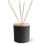 Difusor de Vidrio Negro Mate + Varillas (320 Ml.)