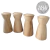 Set x 4 Candelabros de Madera Maciza
