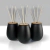 Difusor de Vidrio Bombé Negro Mate + Varillas de Bamboo Natural (460 CC) - buy online