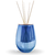 Difusor de Vidrio Bombé Azul Traslúcido + Varillas de Bamboo (460 CC.)