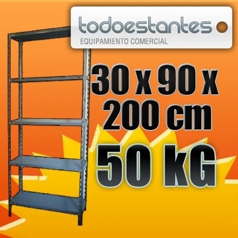 Estanterias Metalicas de 90x30x2mts Para 50kg Reforzadas!