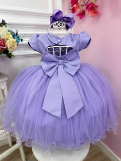 Vestido Lilás Luxo/ Vestido Princesa Sophia/ Tam 3