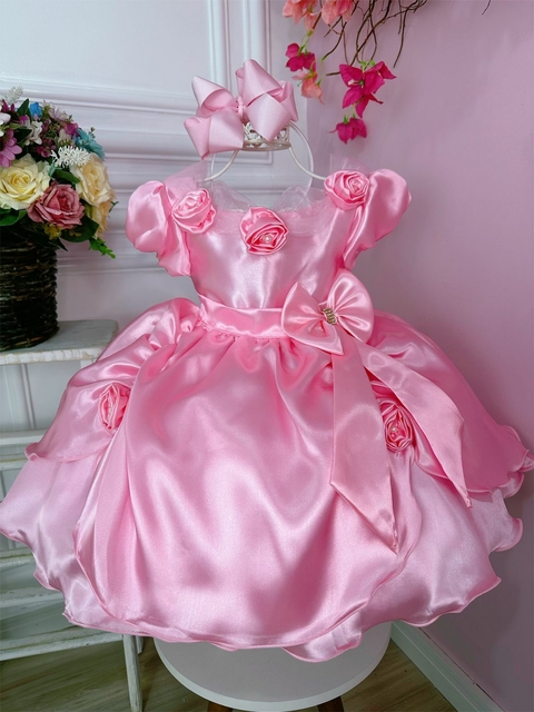 Vestido Infantil Princesa Aurora