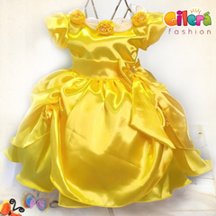 Vestido Infantil de Festa Tema Princesa Bela