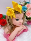 Tiara Infantil Luxo Laço Amarela