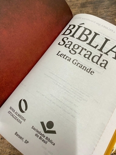 Bíblia Letra Grande Dourada Leão, Livro Nunca Usado 54278088