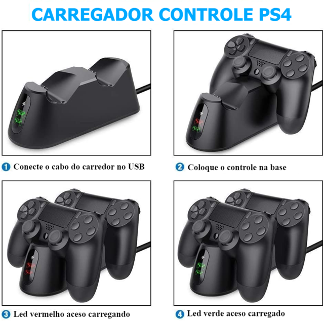 Carregador para controle PS4