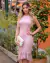 {Helena} Vestido Festa Mullet em Renda com Babado na Barra Casamento Convidada (Rosé)
