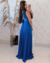 {Isabelle} Vestido Longo Rodado Sem Mangas 2 Fitas (Azul Royal) - comprar online