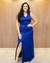 {Poliana} Vestido Festa Longo Sereia Sem Mangas com Fenda Madrinha Formatura (cor Azul Royal)