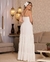 {Karine} Vestido Longo Alça Fina Saia em Camadas Noiva Casamento (cor Branco Off) - comprar online