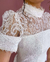 Imagem do {Thássia} Vestido Midi Rodado Manga Curta Gola Alta Noiva Casamento (cor Branco Off)
