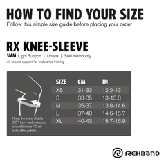 RODILLERA Rx Knee Sleeve 3mm - BLACK - 1 UNIDAD - comprar online