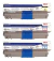 Toner Original Oki C331 330 Color 44469701 44469702 44469703 - comprar online