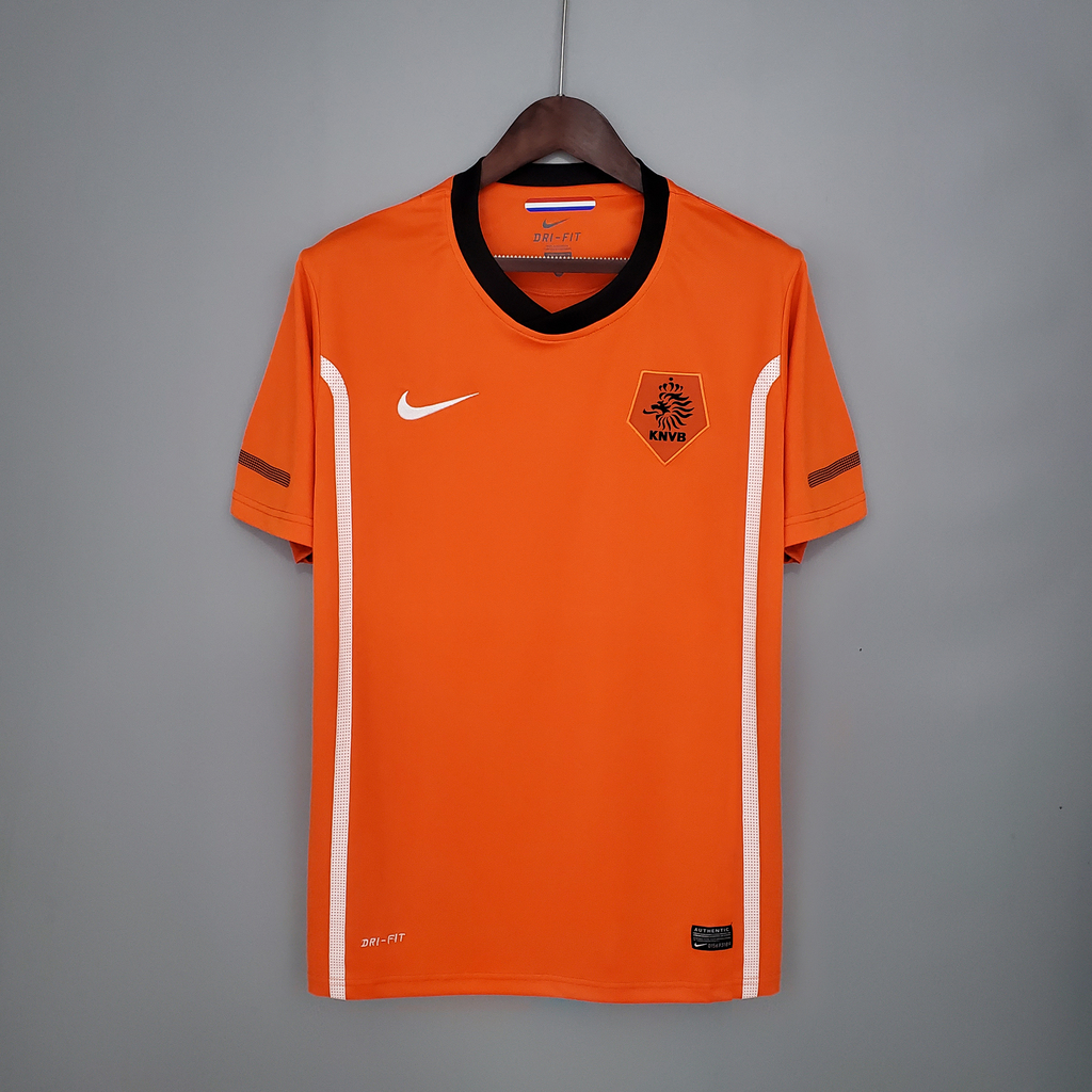Camisa Holanda KNVB 2023 Nike Stadium Home Feminina - Laranja