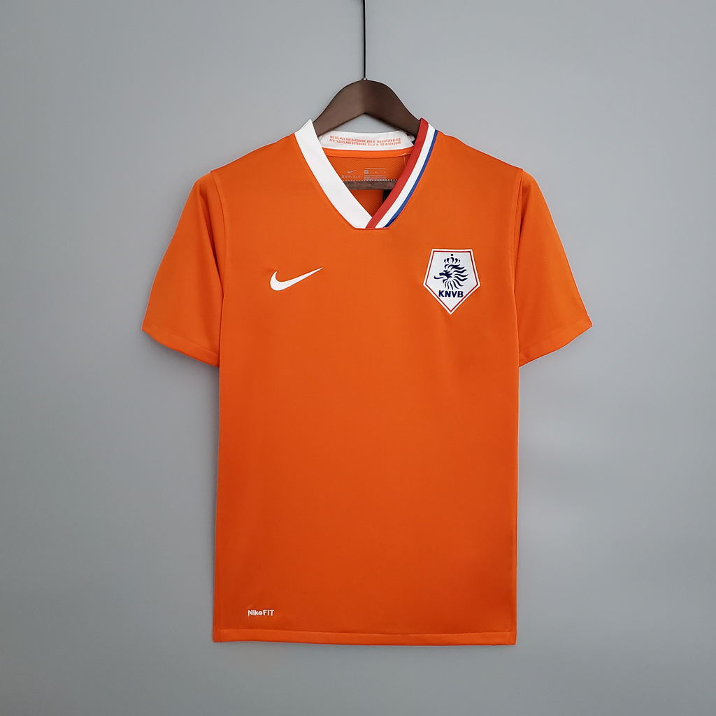 Camisa Holanda KNVB 2023 Nike Stadium Home Feminina - Laranja