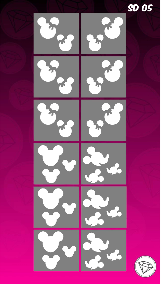 Stencil Disney airbrush SD 05 Tata Customizacao e cia