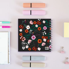 Agenda 2023 - Flores Negras - Comprar en Stampit Design