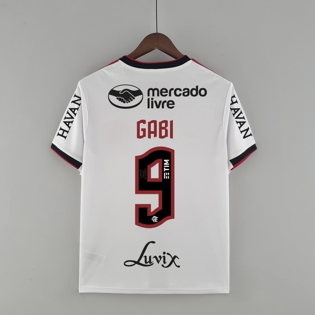 Camisa Flamengo Away 22/23 - Branca - Todos os Patrocínios
