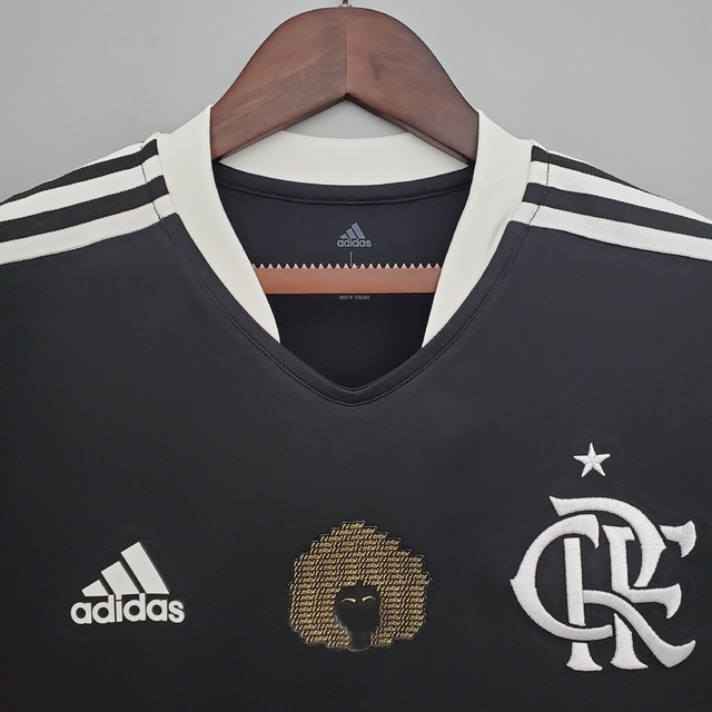 Camisa Flamengo "Excelência Negra" 21/22 Torcedor Adidas Masculina - Preta