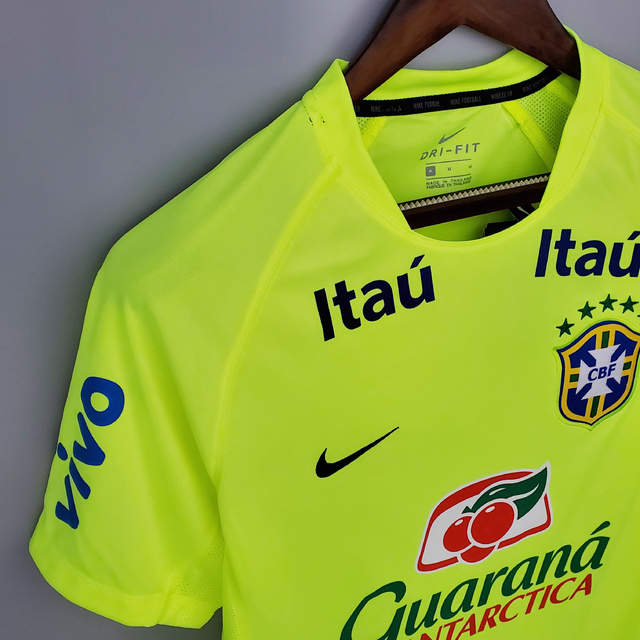 Camisa Seleção Brasileira - Treino - Todos os Patrocínios - Verde L