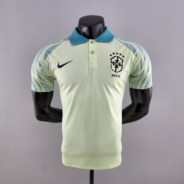 Camisa Polo Brasil Treino 22/23 Nike Masculina - Verde