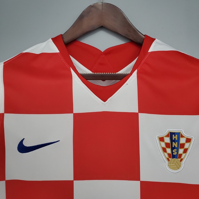 Camisa Croácia I Home 20/21 Torcedor Nike Masculina - Branca e Vermel