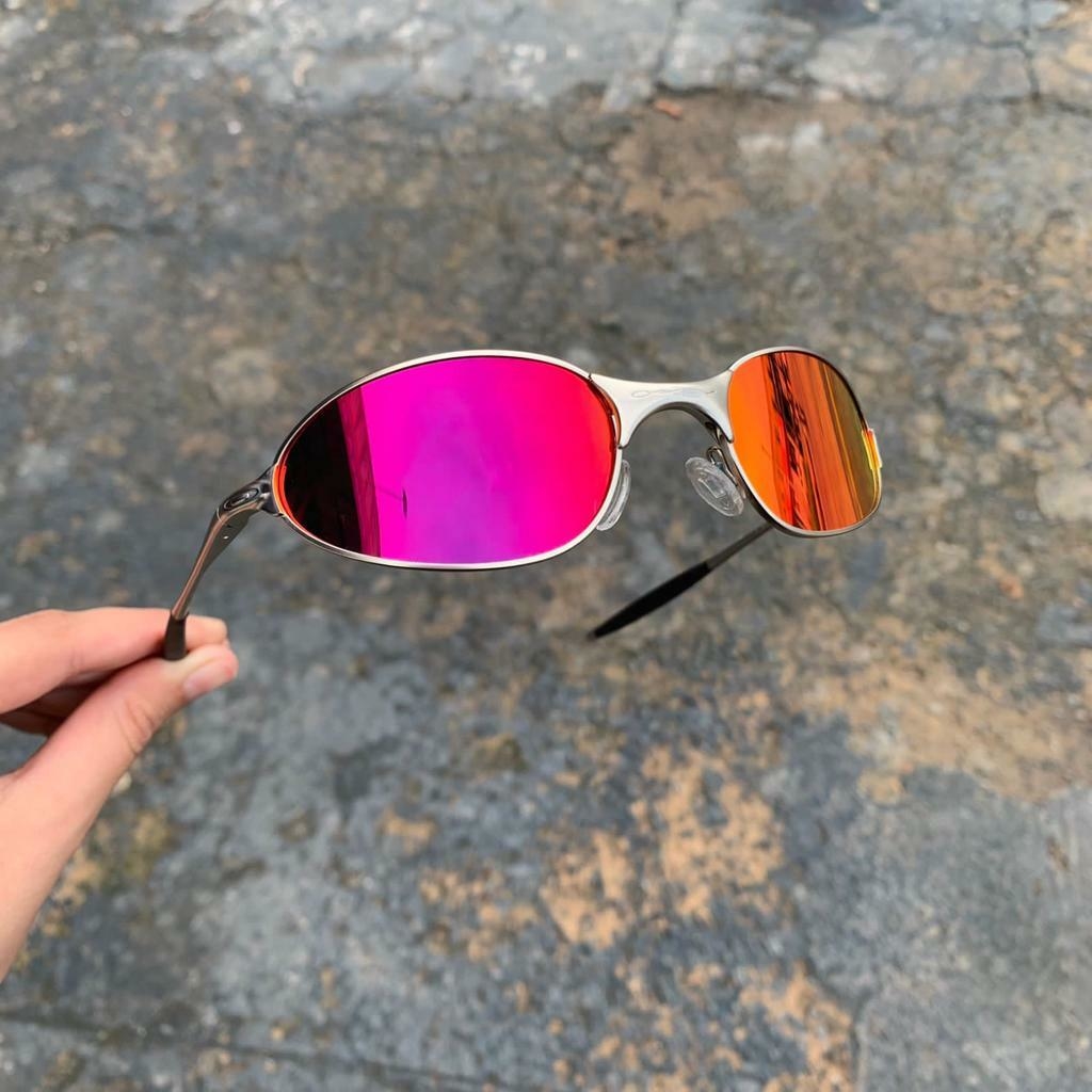 Oakley Vilão prata lentes Ruby - Mano dos Kit