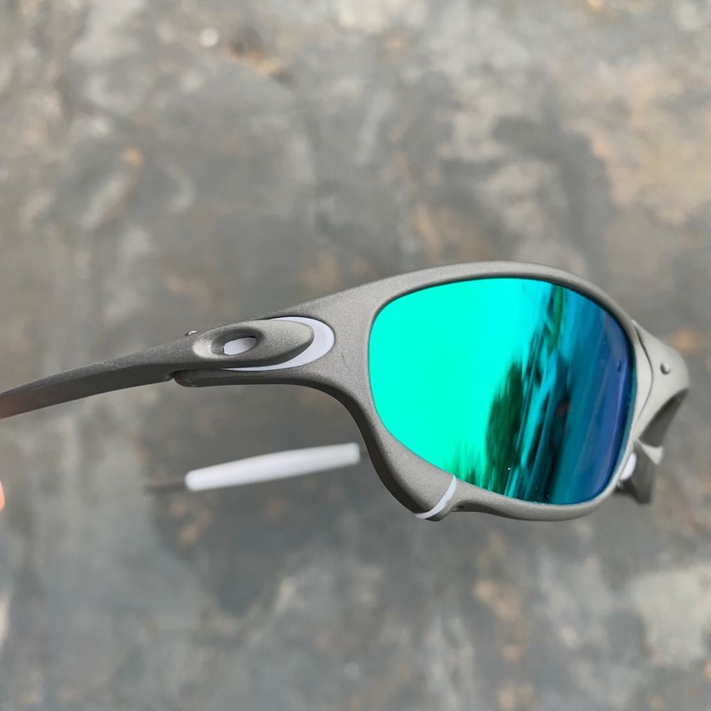 Óculos Masculino Juliet Metal Azul Pronta Polarizado