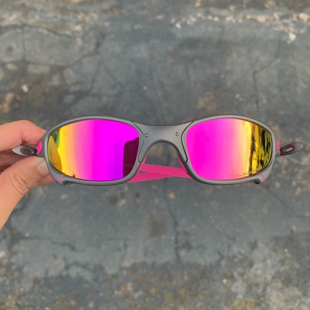 Óculos de Sol Oakley Juliet X Metal Lente Prizm Borrachinha Rosa