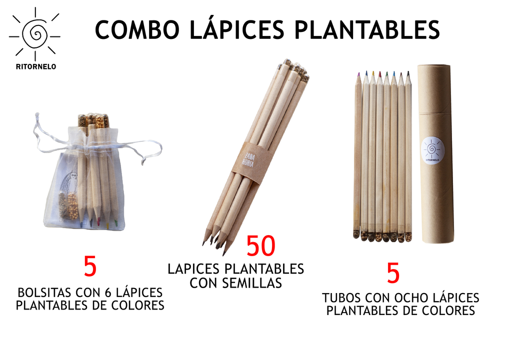 COMBO LAPICES PLANTABLES - Comprar en RITORNELO