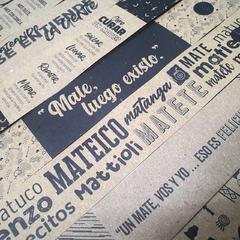 Pack Cinta Craft Para Mate y Bombilla 12 Frases - Mates Para Pintar TREMUN