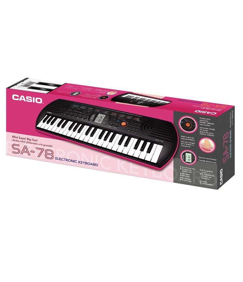 Teclado Infantil Casio SA-78 44 Teclas Preto Pink em Promoção na Americanas