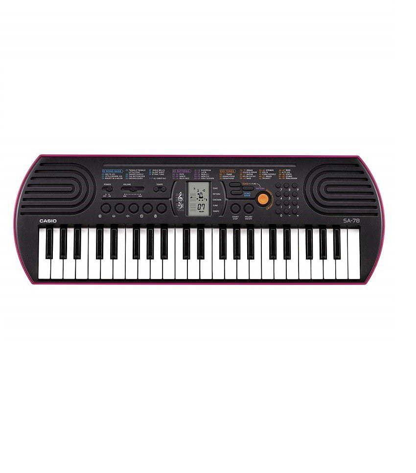 Teclado Infantil Casio Sa-78 Pink - 44 Miniteclas - 8 Polifonias