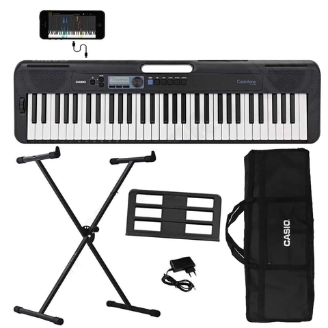 Kit Teclado Casio CT-S200 Branco + Pedal Stand - Koala Music