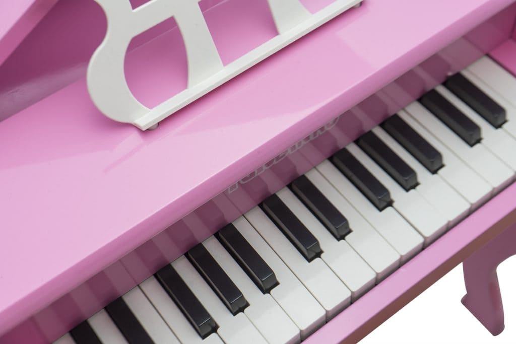 Mini Piano Infantil de Cauda Turbinho 30 Rosa - Mundomax